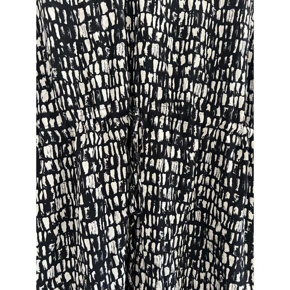 Eileen Fisher 100% Silk Mini Dress Womens 1X Black Boho Chic Artsy Miniamlist - Picture 9 of 15